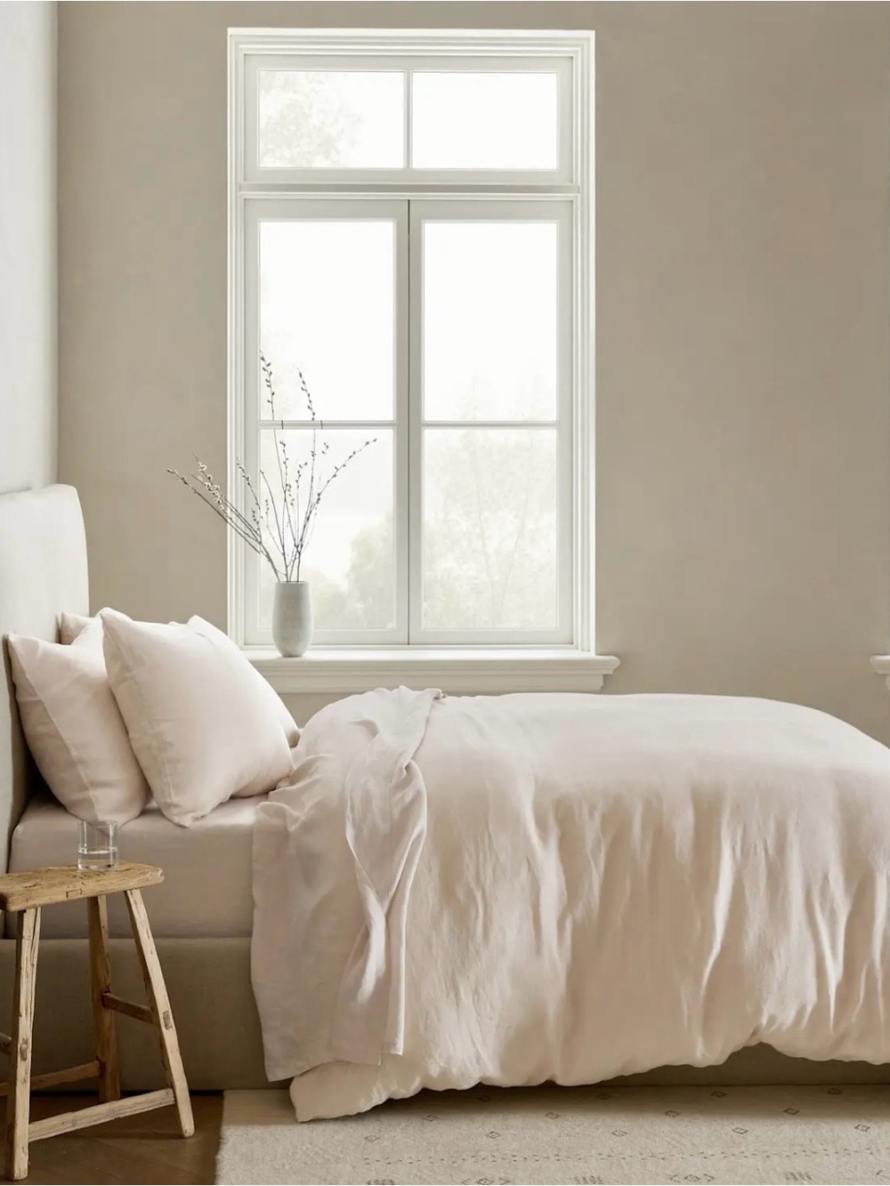 QUINCE EUROPEAN LINEN DUVET COVER W/SHAMS KING/CAL KING IN SAND MSRP $290 New!